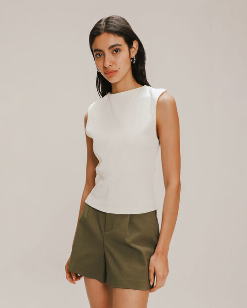 Crop Top Cuello Barco